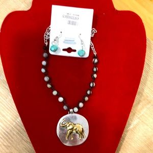 Elephant and Earrings Set.